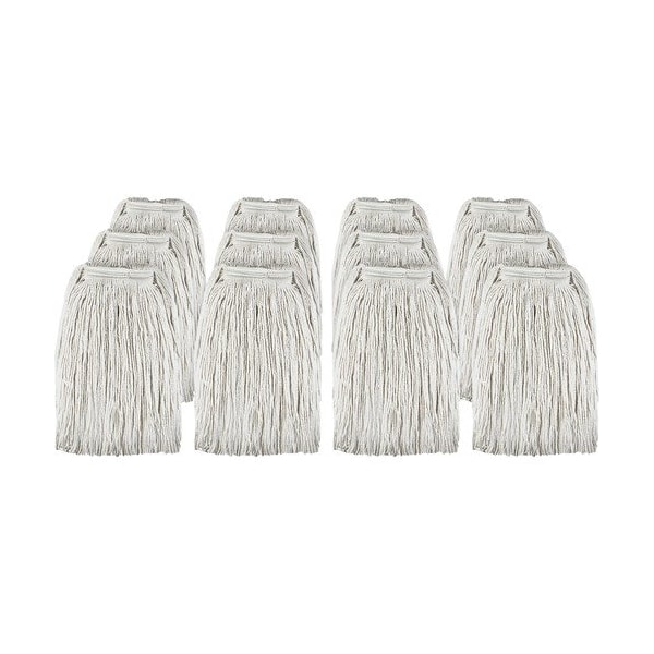 Genuine Joe Genuine Joe Mop Head Refill, f/Saddle/Jaw Type Handle, 16oz., NL, 12PK GJO48259CT - main